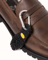Vibram Brown Distressed Lug Loafer - Men's