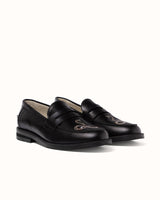 Wilde Black Snake Penny Loafer - Men's