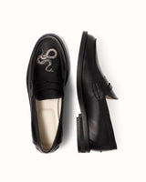 Wilde Black Snake Penny Loafer - Men's