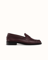 Ezra Burgundy Ruched Loafer - Women's