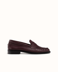 Ezra Burgundy Ruched Loafer - Women's