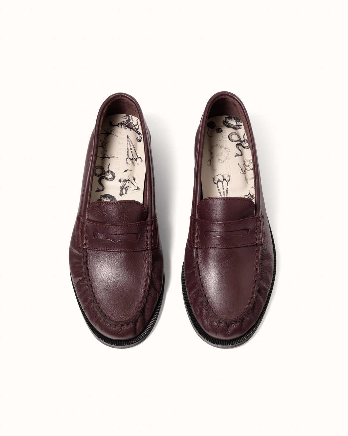 Ezra Burgundy Ruched Loafer - Women's
