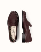Ezra Burgundy Ruched Loafer - Women's