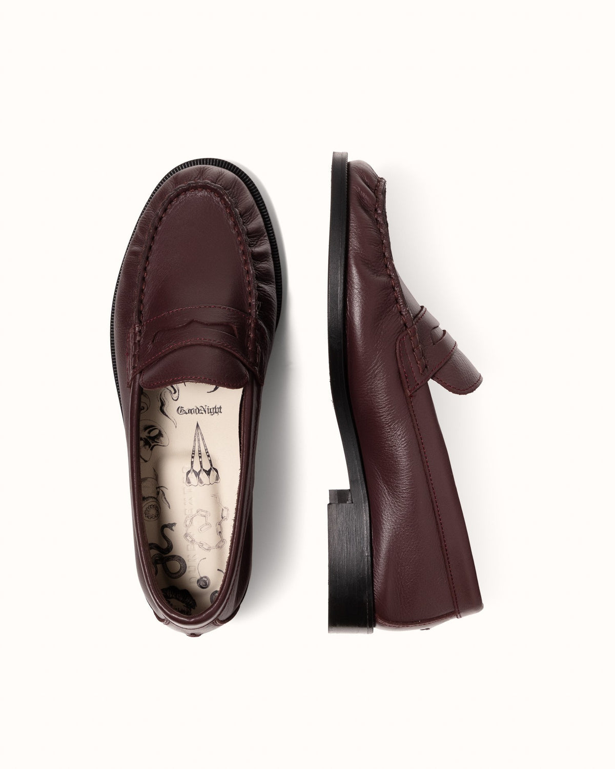 Ezra Burgundy Ruched Loafer - Women's