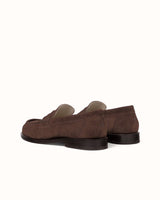 Willis Chocolate Suede Penny Loafer - Women's