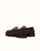 Willis Chocolate Suede Penny Loafer - Women's