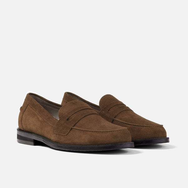 Wilde Brown Suede Penny Loafer - Men's