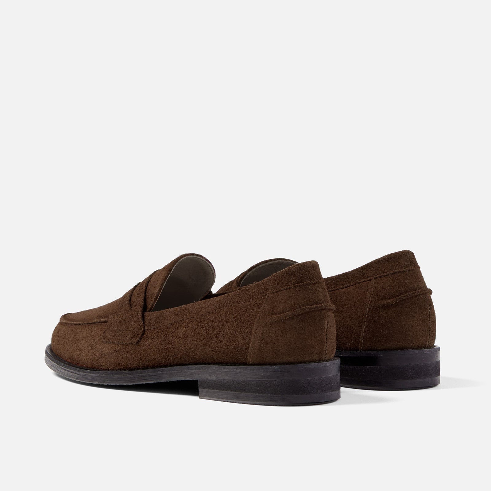 Durango Suede Brown Men\'s Loafers with Metal Detail Oiled Suede Brown Penny Loafers – The Helm Clothing main image 3