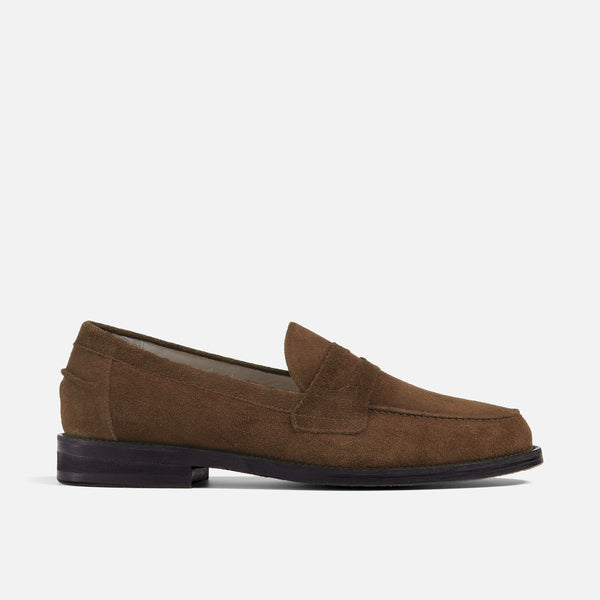 Wilde Brown Suede Penny Loafer - Men's