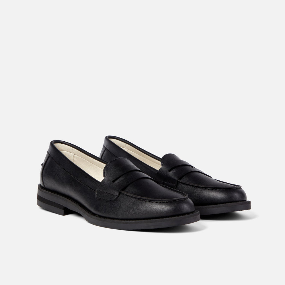 Wilde Black Vegan Penny Loafer - Women's | DUKE + DEXTER Wilde Black Vegan Penny Loafer - Women's | DUKE + DEXTER