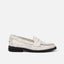 Wilde White Cracked Penny Loafer - Women's