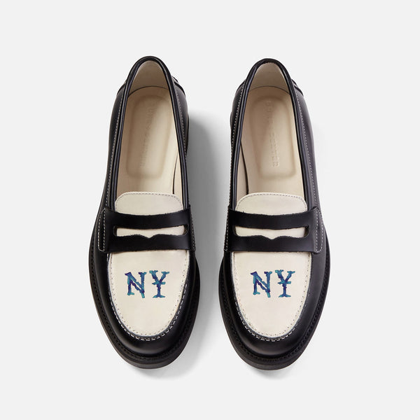 Wilde NY Black + White Penny Loafer - Women's