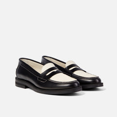 Wilde Black + White Penny Loafer - Women's
