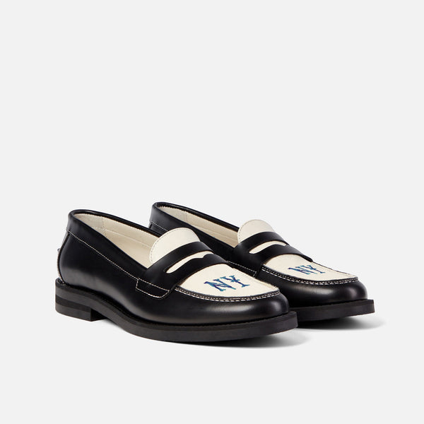Wilde NY Black + White Penny Loafer - Women's
