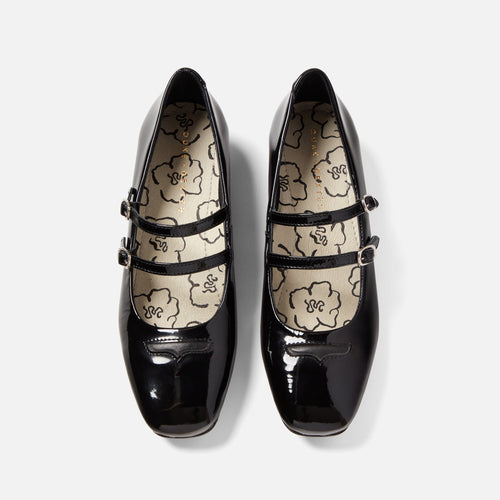 ladies black patent leather dress shoes Ruby Black Patent Mary Jane - Women's