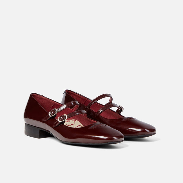 Ruby Burgundy Patent Mary Jane - Women's