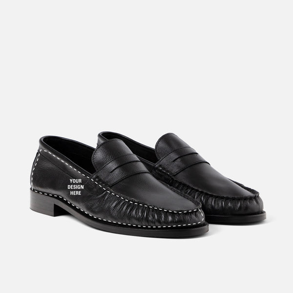 Ezra Hand-Painted Ruched Loafer - Men's