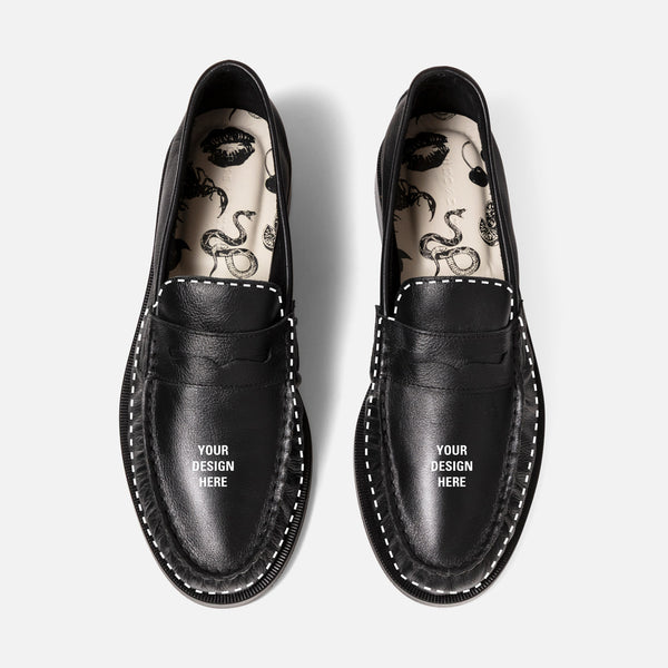 Ezra Hand-Painted Ruched Loafer - Men's