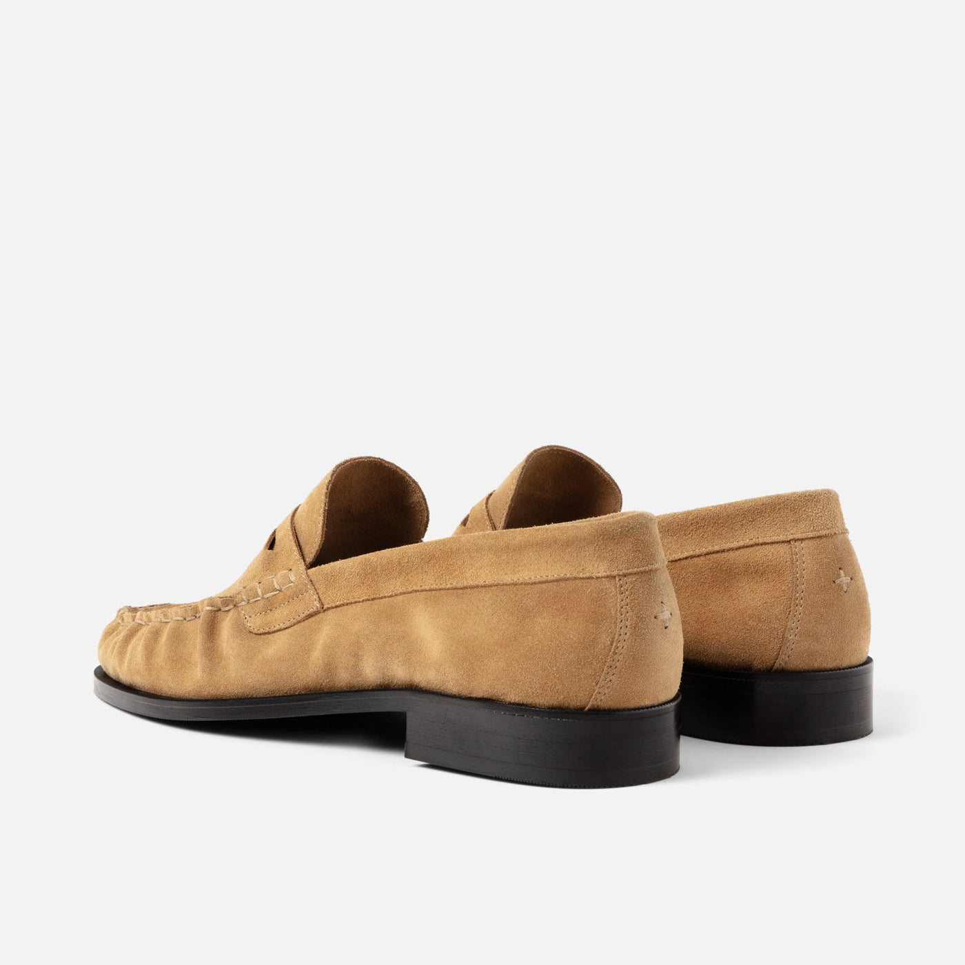 Take 6 by Kashani Men Size 9.5‎ US, 8.5 UK Shoes Tan Brown Suede Penny Loafers The Edward Penny Loafer - Light Brown Suede – Paul Evans main image 3