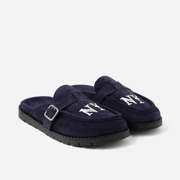 Winston NY Navy Suede Mule - Men's