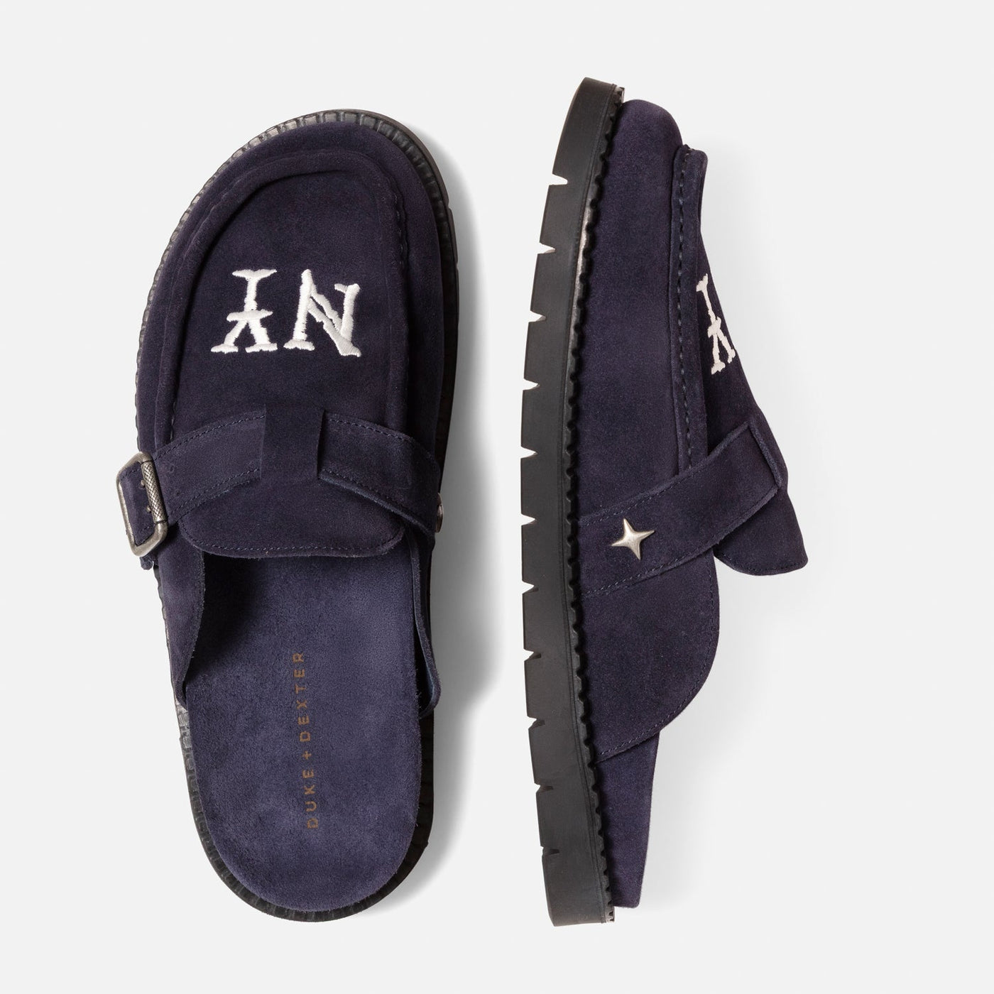 Winston NY Navy Suede Mule - Men's | DUKE + DEXTER