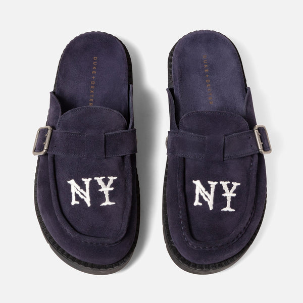 Winston NY Navy Suede Mule - Men's