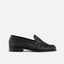 Ezra Black Pleated Penny Loafer - Women's