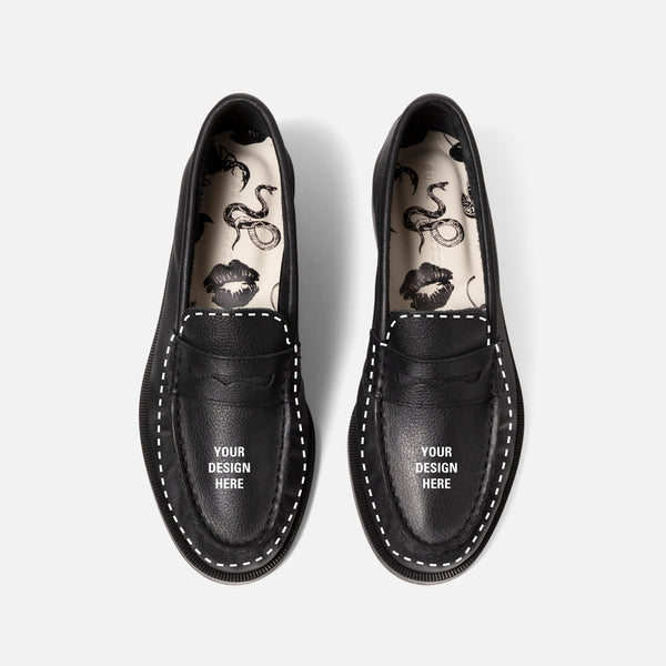 Ezra Hand-Painted Ruched Loafer - Women's