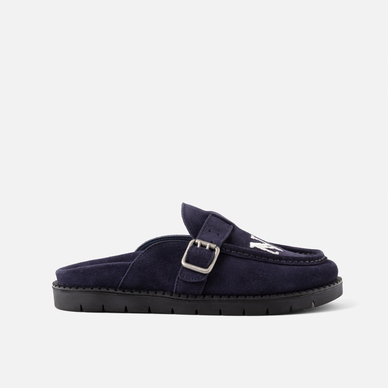 Winston NY Navy Blue Suede Mule - Women's | DUKE + DEXTER