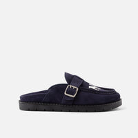Winston NY Navy Suede Mule - Women's