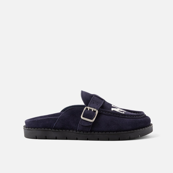 Winston NY Navy Blue Suede Mule - Women's | DUKE + DEXTER