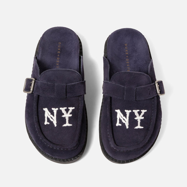 Winston NY Navy Suede Mule - Women's