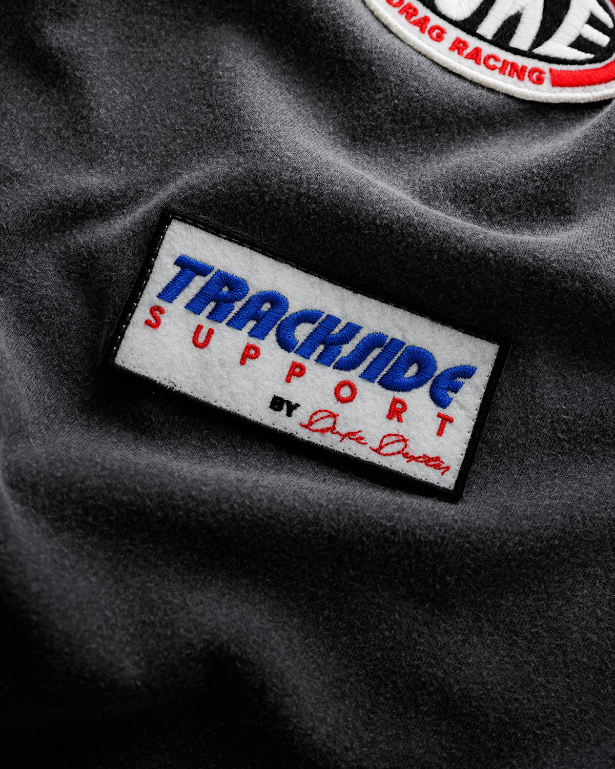 DR4 Washed Black Track Long Sleeve Top