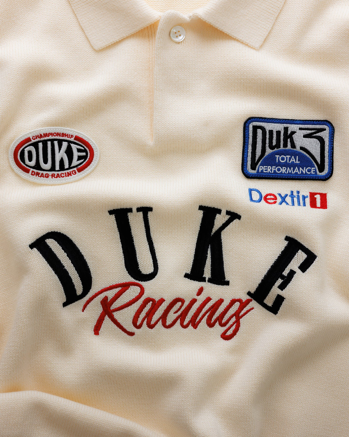 DR4 Cream Racing Polo