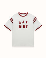 Eat Dirt Vintage White + Burgundy College T-Shirt