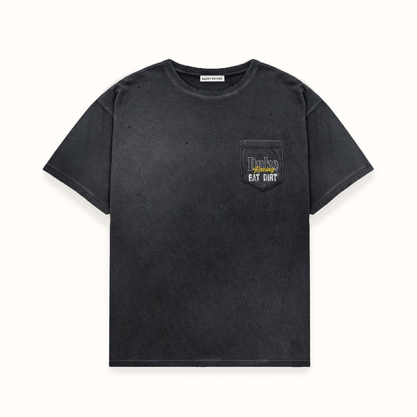 DR4 Eat Dirt Washed Black Pocket T-Shirt