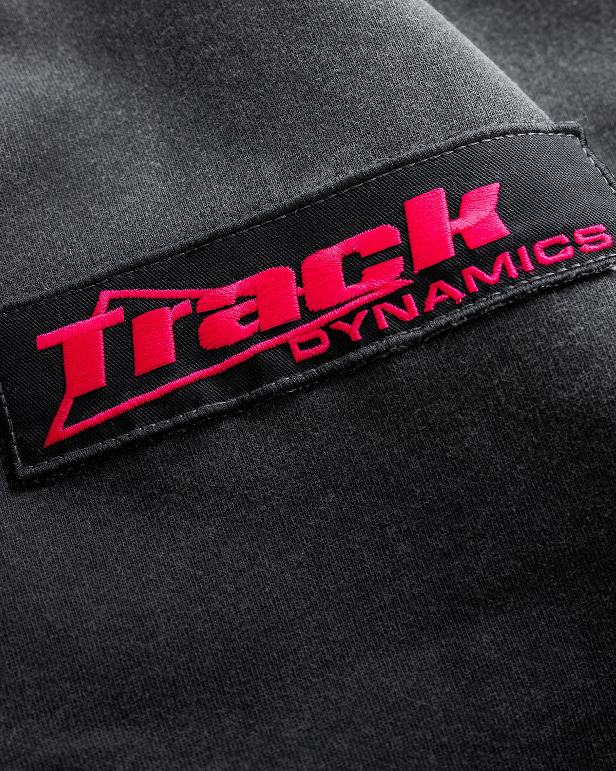 DR4 Embroidered Washed Black Sweat Pant