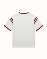 Eat Dirt Vintage White + Burgundy College T-Shirt