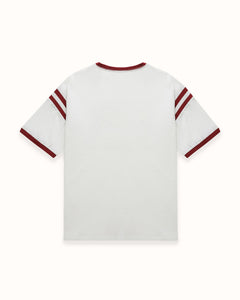 Eat Dirt Vintage White + Burgundy College T-Shirt