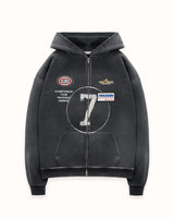 DR4 Eat Dirt Washed Black Zip Hoodie