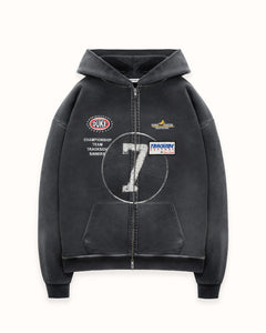 DR4 Eat Dirt Washed Black Zip Hoodie