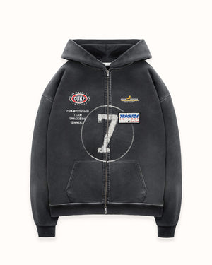 DR4 Eat Dirt Washed Black Zip Hoodie