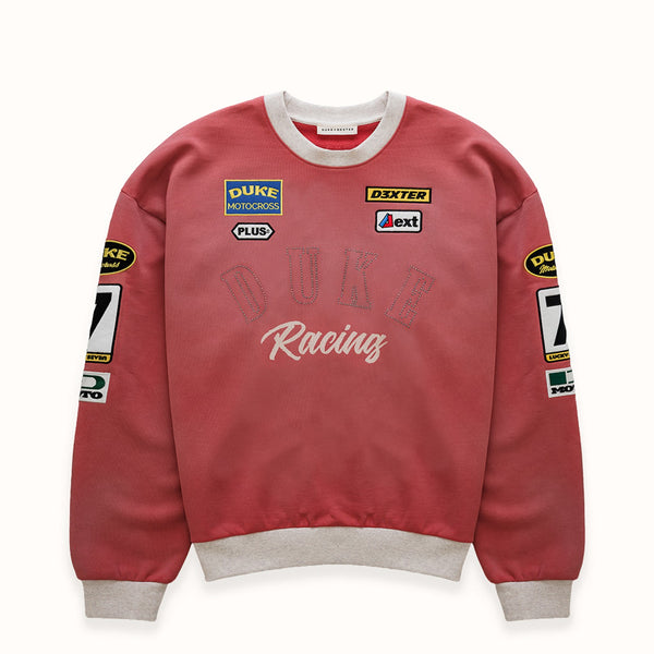 DR4 Racing Patch Red + Oat Marl Sweatshirt