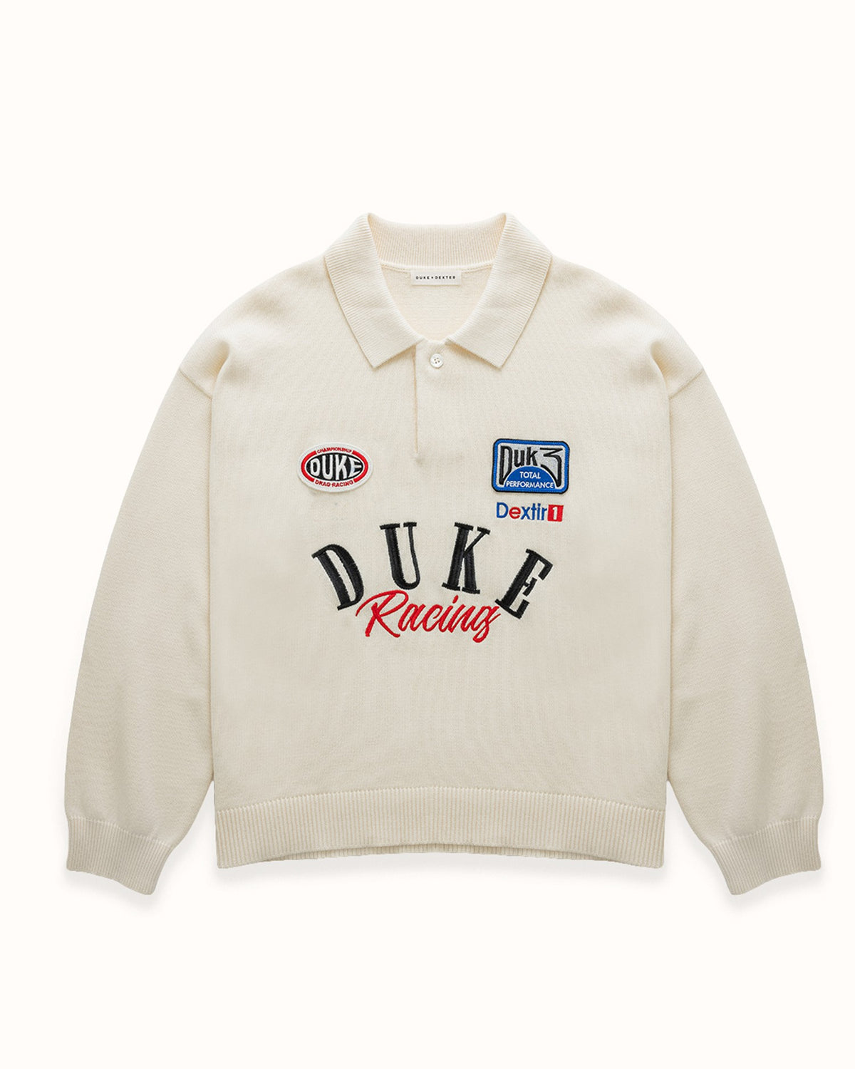 DR4 Cream Racing Polo