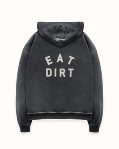 DR4 Eat Dirt Washed Black Zip Hoodie