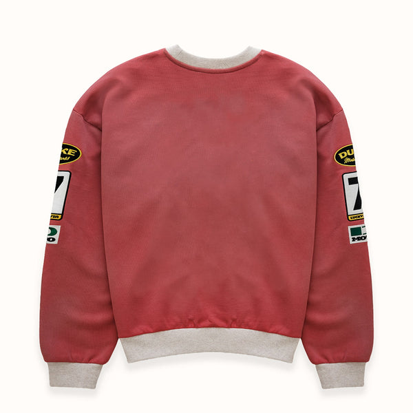 DR4 Racing Patch Red + Oat Marl Sweatshirt