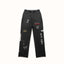 DR4 Embroidered Washed Black Sweat Pant