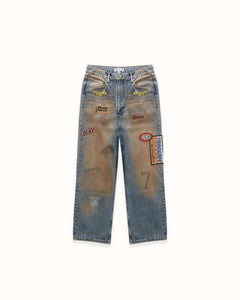 DR4 Trackside Washed Denim Blue Jeans