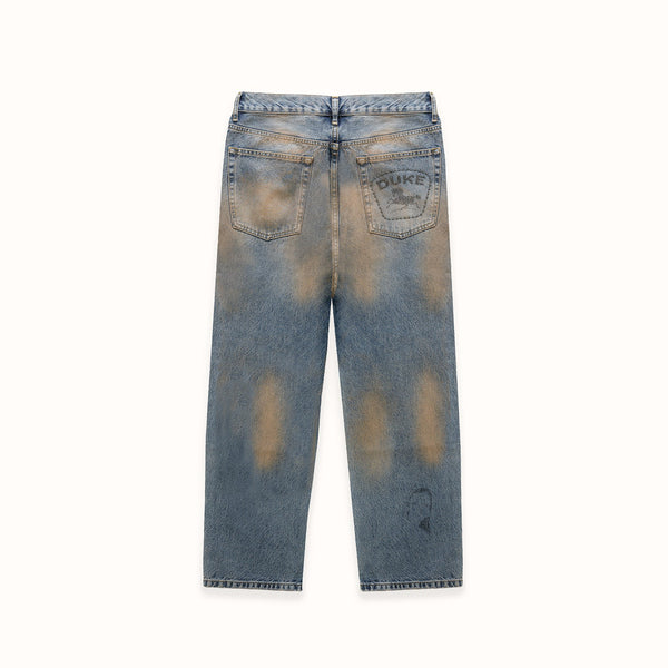 DR4 Trackside Washed Denim Blue Jeans