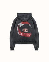 DR1 Helmet Washed Black Hoodie